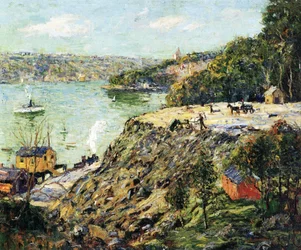 Attraverso il fiume, New York, c.1910